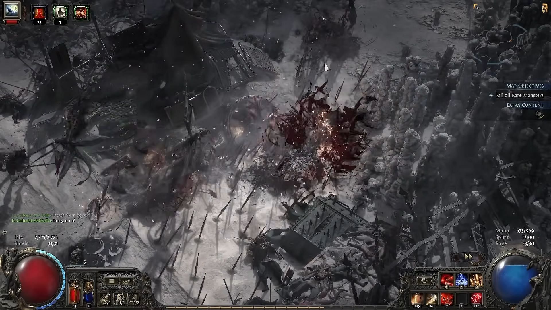Bleed explode from Herald of Blood (Image via YouTube @ZiggyDGaming || Grinding Gear Games)